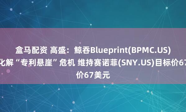盒马配资 高盛：鲸吞Blueprint(BPMC.US)有望化解“专利悬崖”危机 维持赛诺菲(SNY.US)目标价67美元